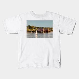 Manufactory Old Paint Factory - Rocky Neck, Gloucester, MA - Gloucester Seaport Kids T-Shirt